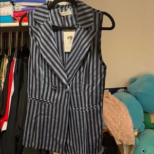 Striped Dress Vest